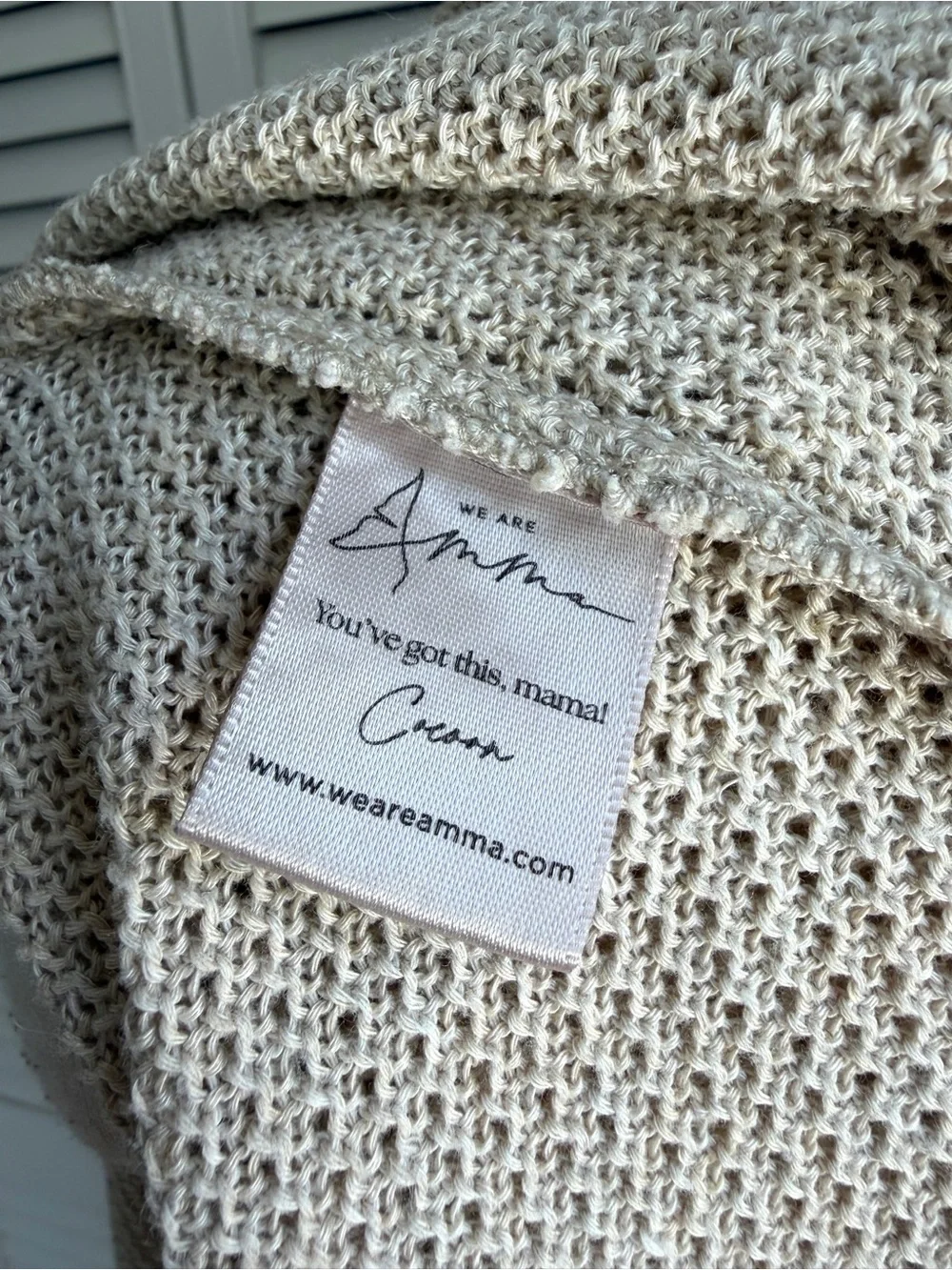 🤎 We Are AMMA Natural Cocoon Neutral Oatmeal Color Nursing Cover Shawl Wrap